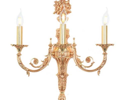 چراغ دیواری برنزی 3شاخه کد 6574