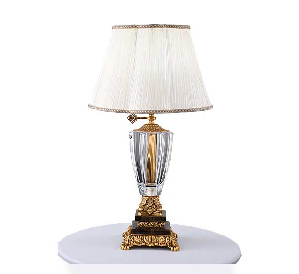 Ceramic lampshade آباژور لوکس کلاسیک کریستال کد 92046