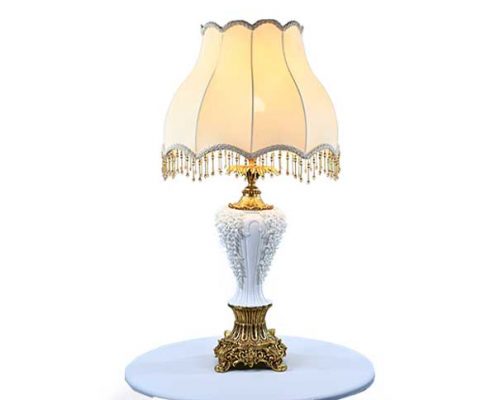 آباژور کلاسیک رو میزی طرح سرامیک کد 92071