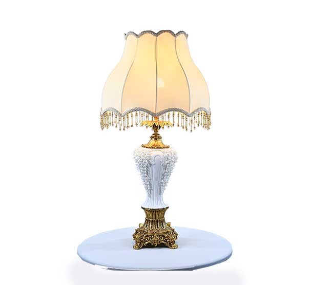 Ceramic lampshade آباژور کلاسیک رو میزی طرح سرامیک کد 92071