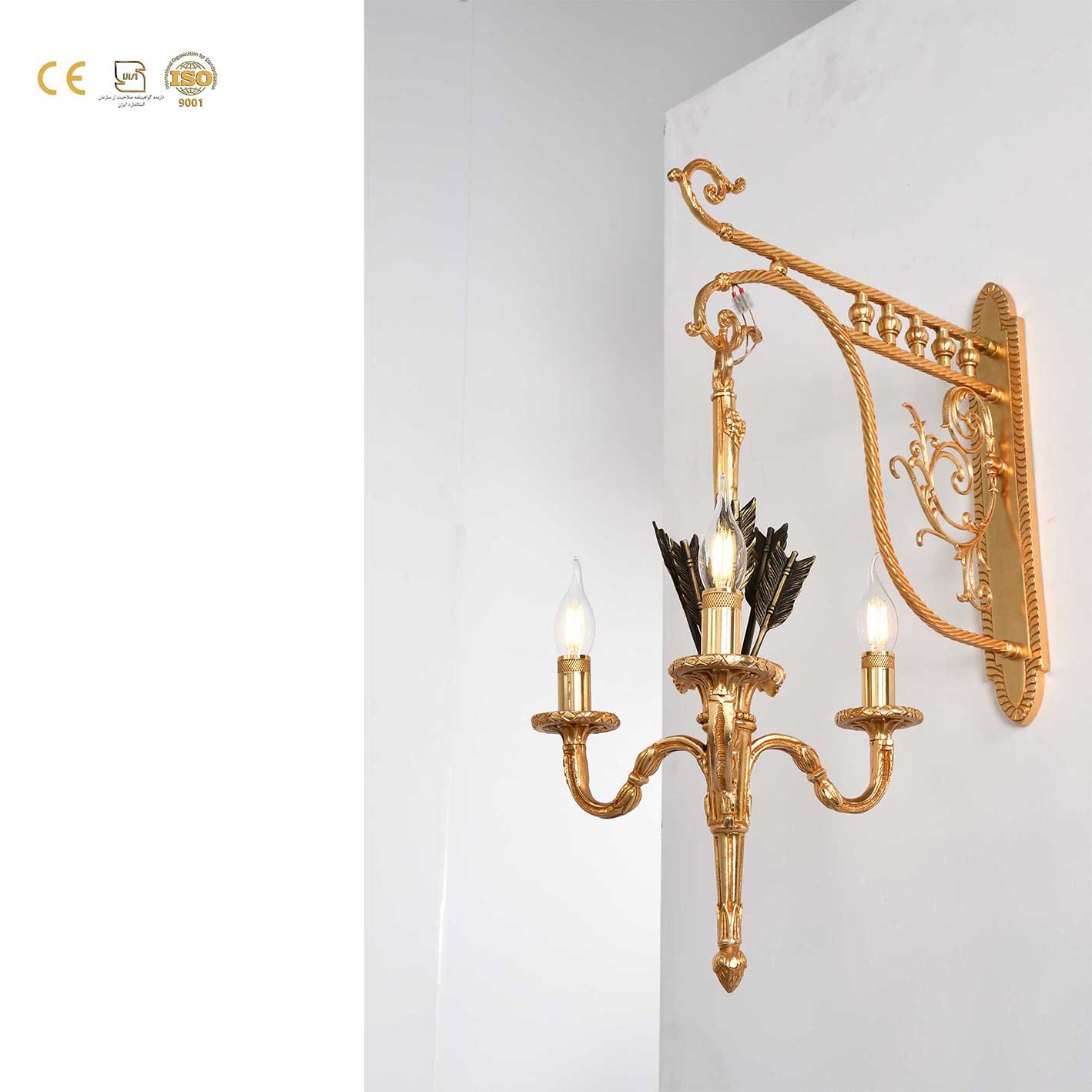 چراغ دیواری پذیرایی پارس لوستر فراهانی کد 6616 چراغ دیواری پذیرایی پارس لوستر فراهانی کد 6616