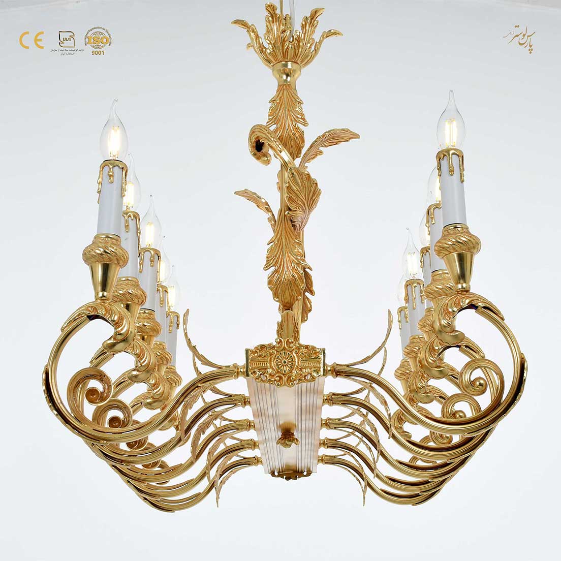 لوستر کلاسیک جدید پارس لوستر فراهانی 10 شاخه لوستر کلاسیک جدید پارس لوستر فراهانی 10 شاخه