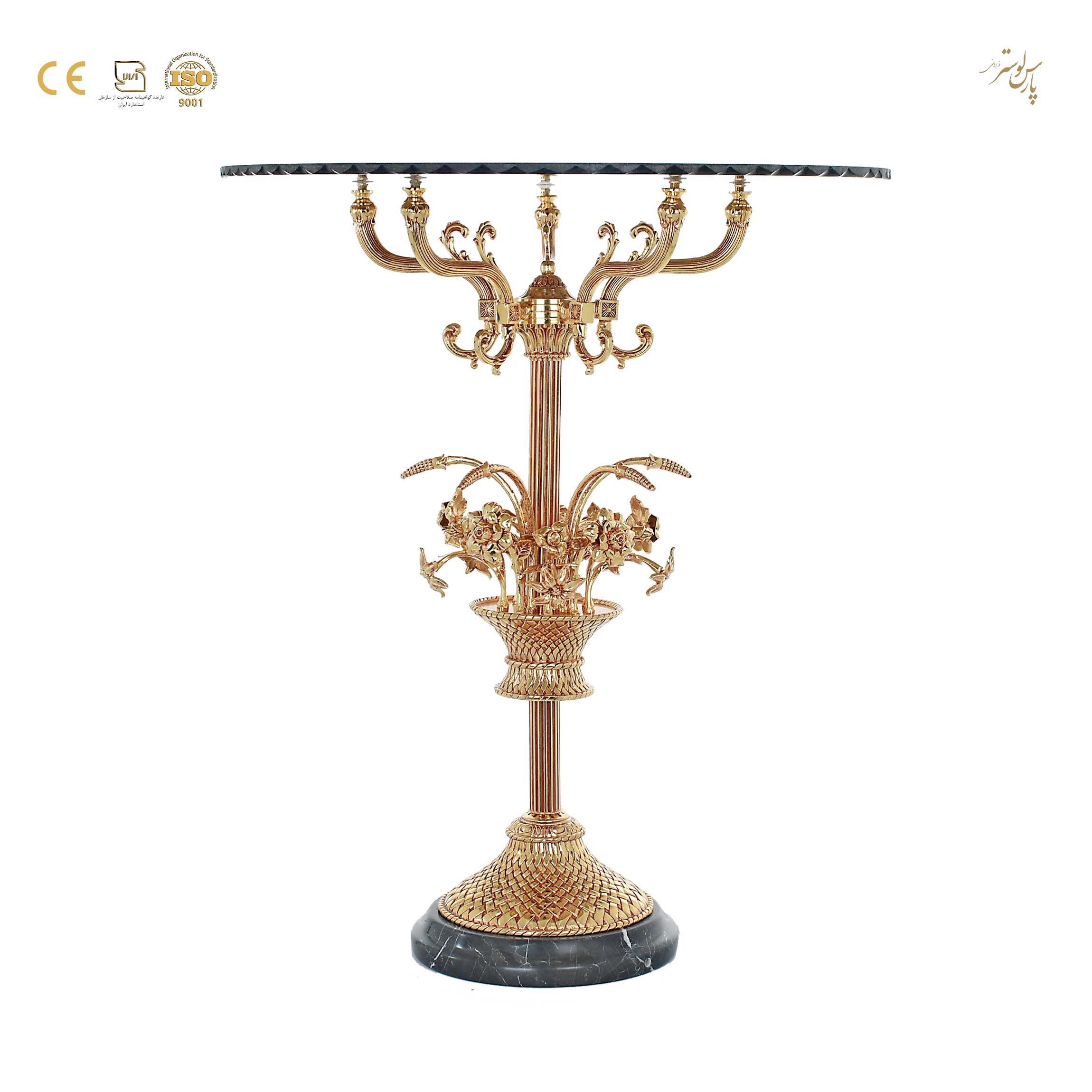 میز عسلی شیک طرح برنزی کد96051 میز عسلی شیک طرح برنزی کد96051