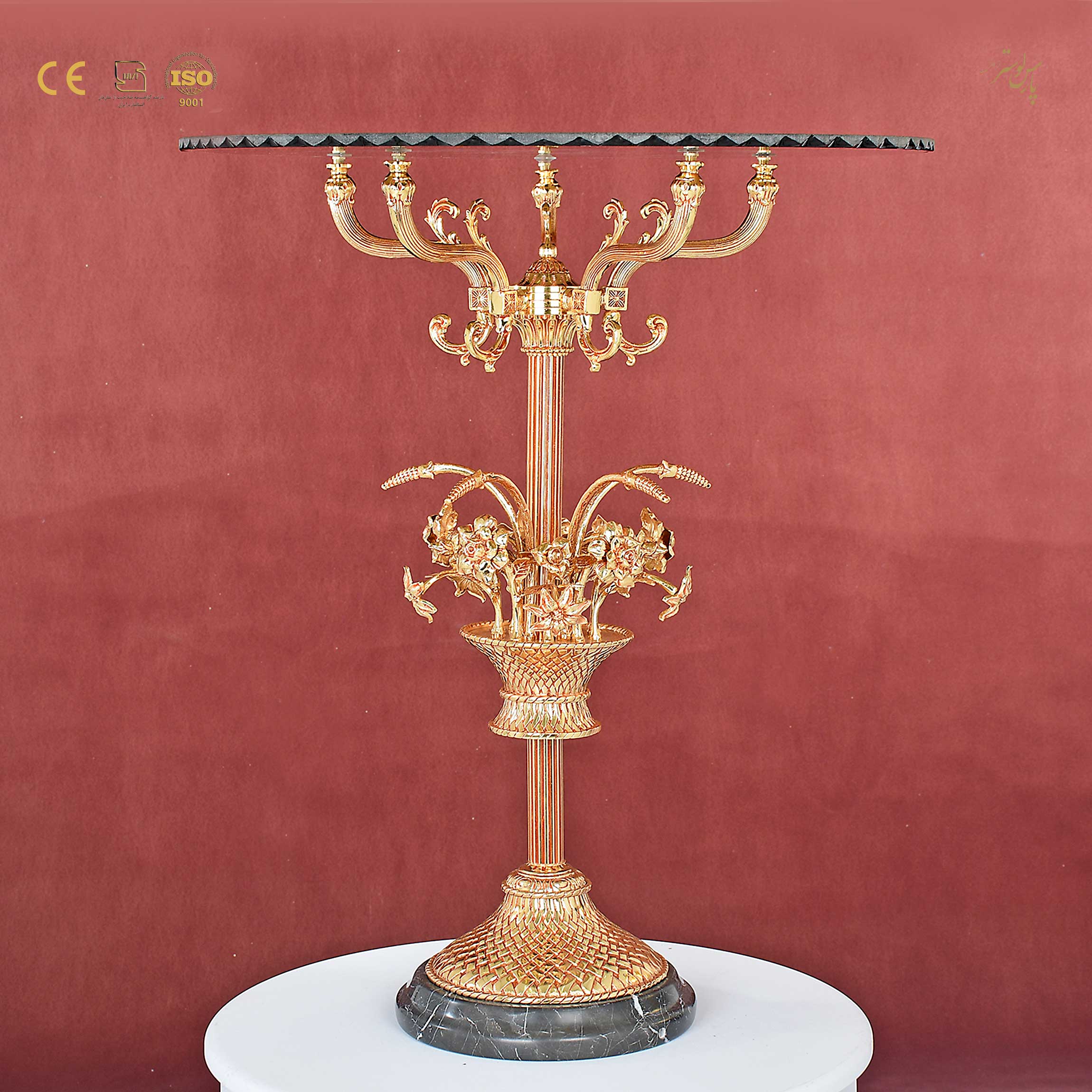 میز عسلی شیک طرح برنزی کد96051 میز عسلی شیک طرح برنزی کد96051