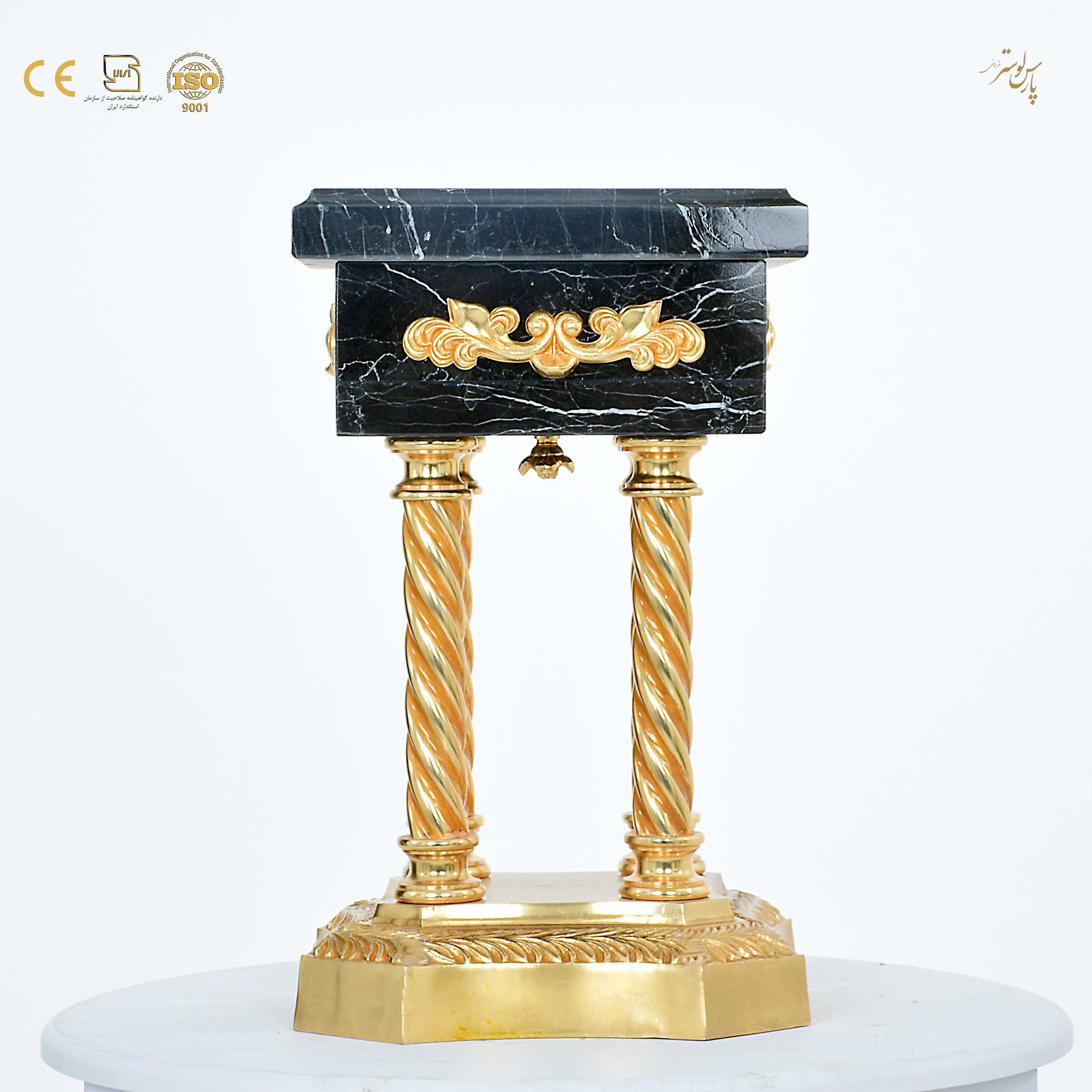 میز عسلی جدید طرح برنزی کد96089 میز عسلی جدید طرح برنزی کد96089