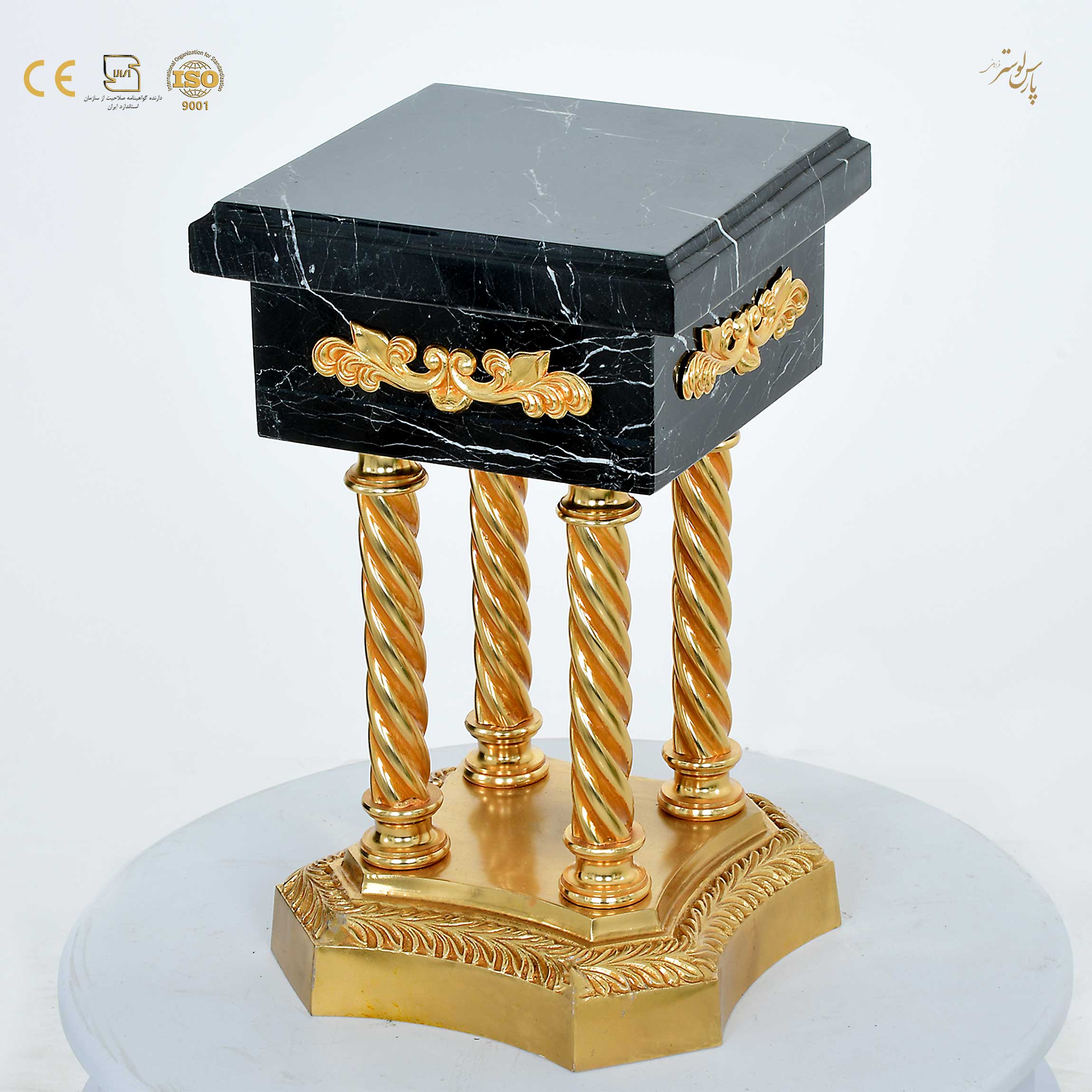 میز عسلی جدید طرح برنزی کد96089 میز عسلی جدید طرح برنزی کد96089