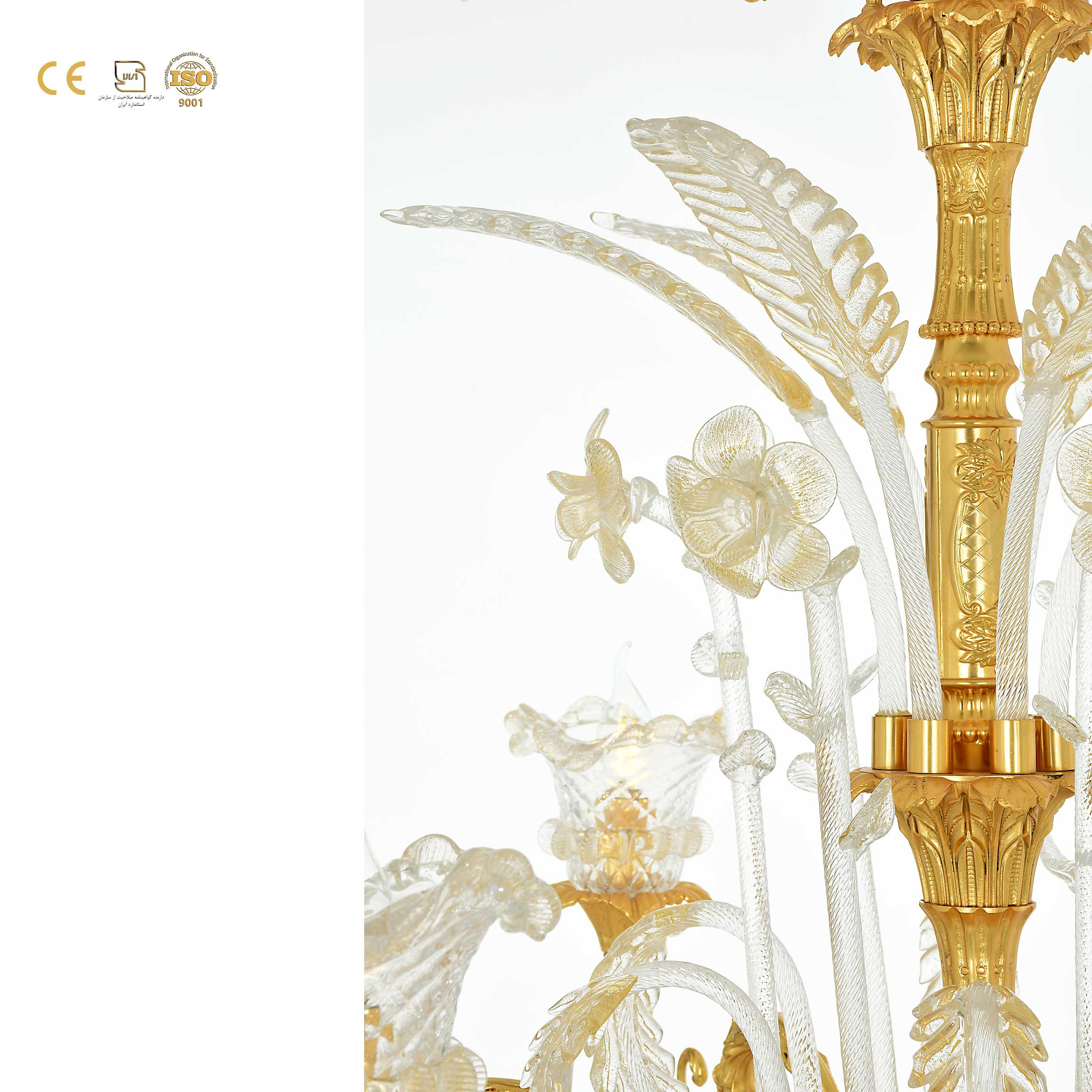 لوستر لاکچری با روکش طلا کد6704 لوستر لاکچری با روکش طلا کد6704