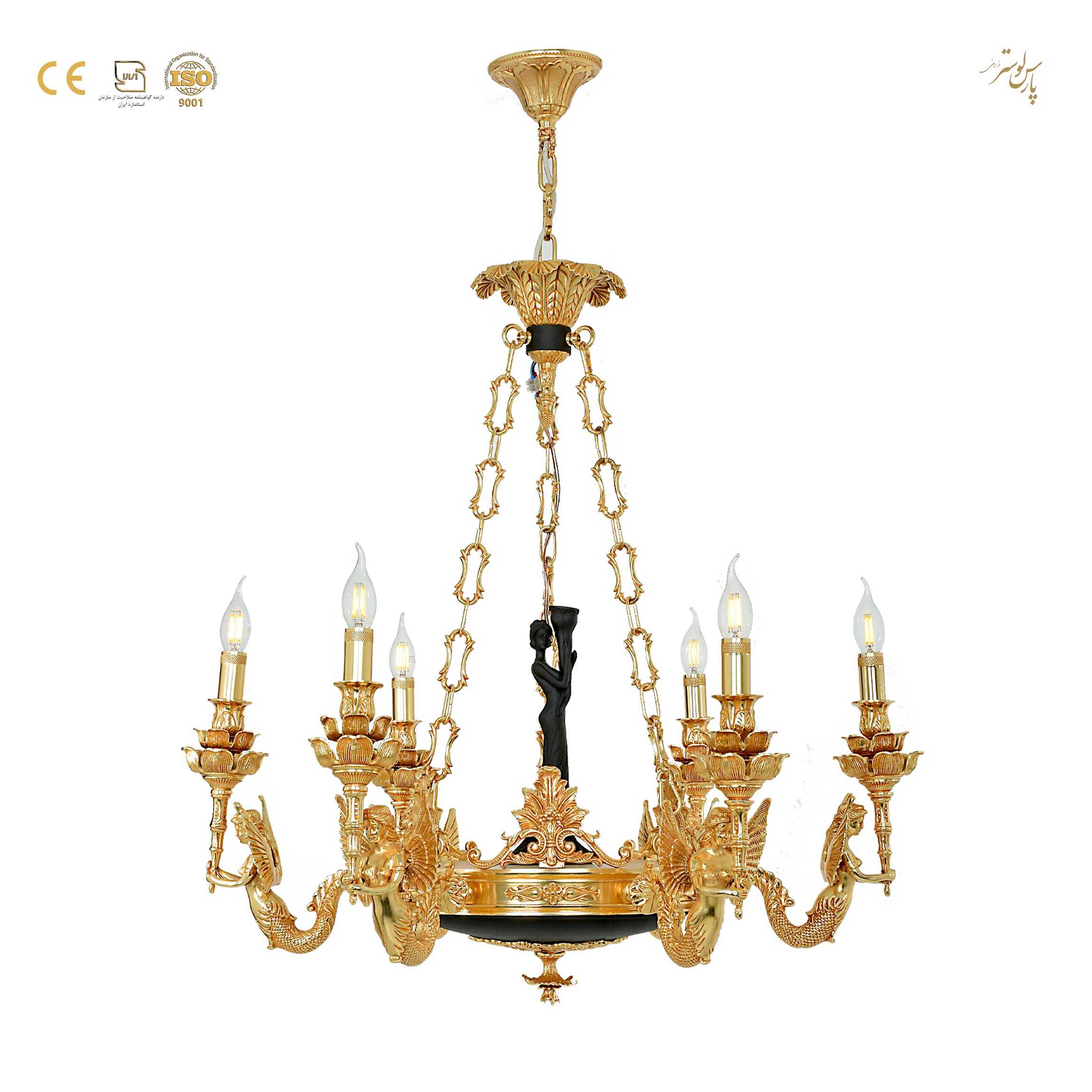 لوستر کلاسیک جدید 6 شاخه کد6738 لوستر کلاسیک جدید 6 شاخه کد6738