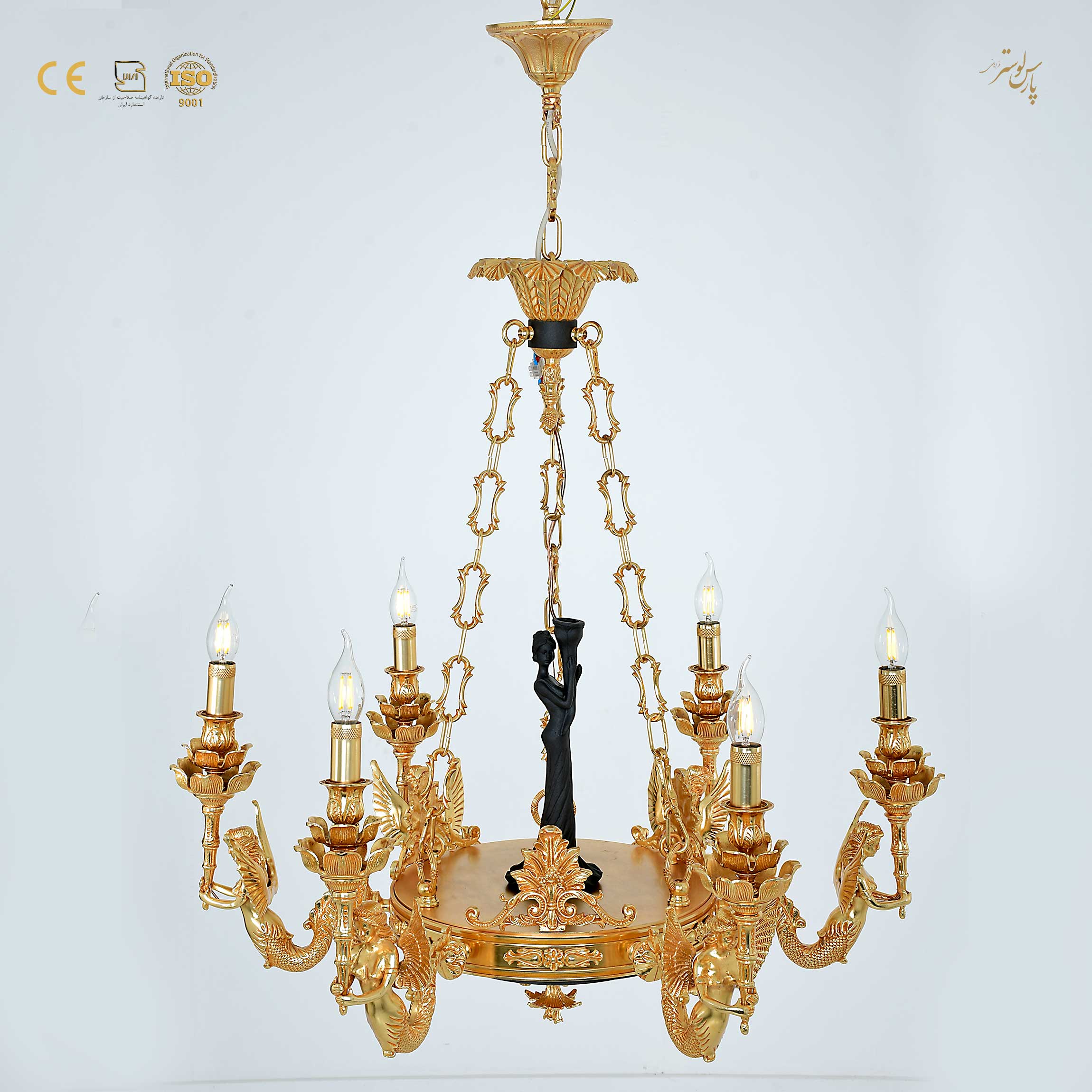 لوستر کلاسیک جدید 6 شاخه کد6738 لوستر کلاسیک جدید 6 شاخه کد6738