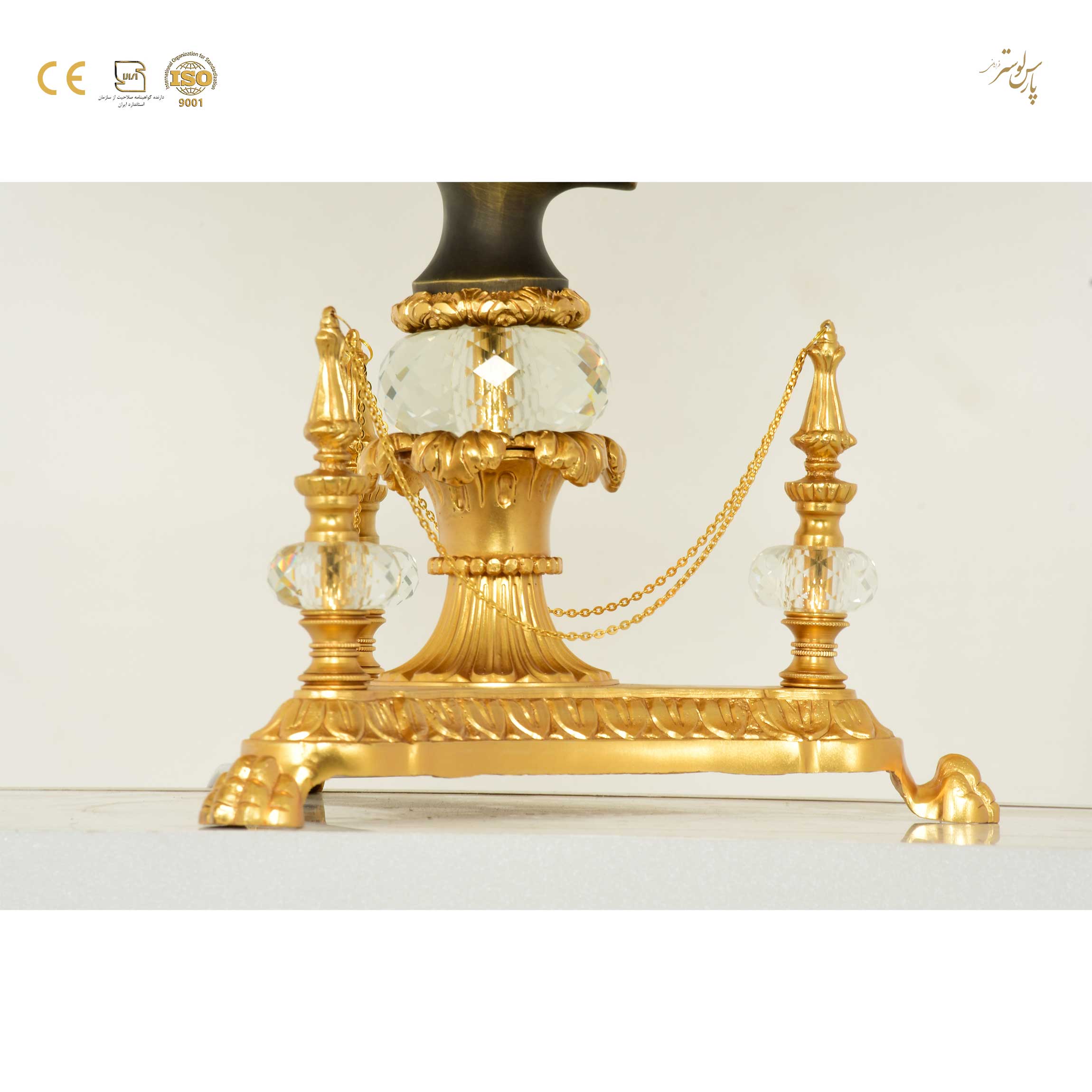 آباژور رومیزی برنزی پارس لوستر کد 920217 آباژور رومیزی برنزی پارس لوستر کد 920217