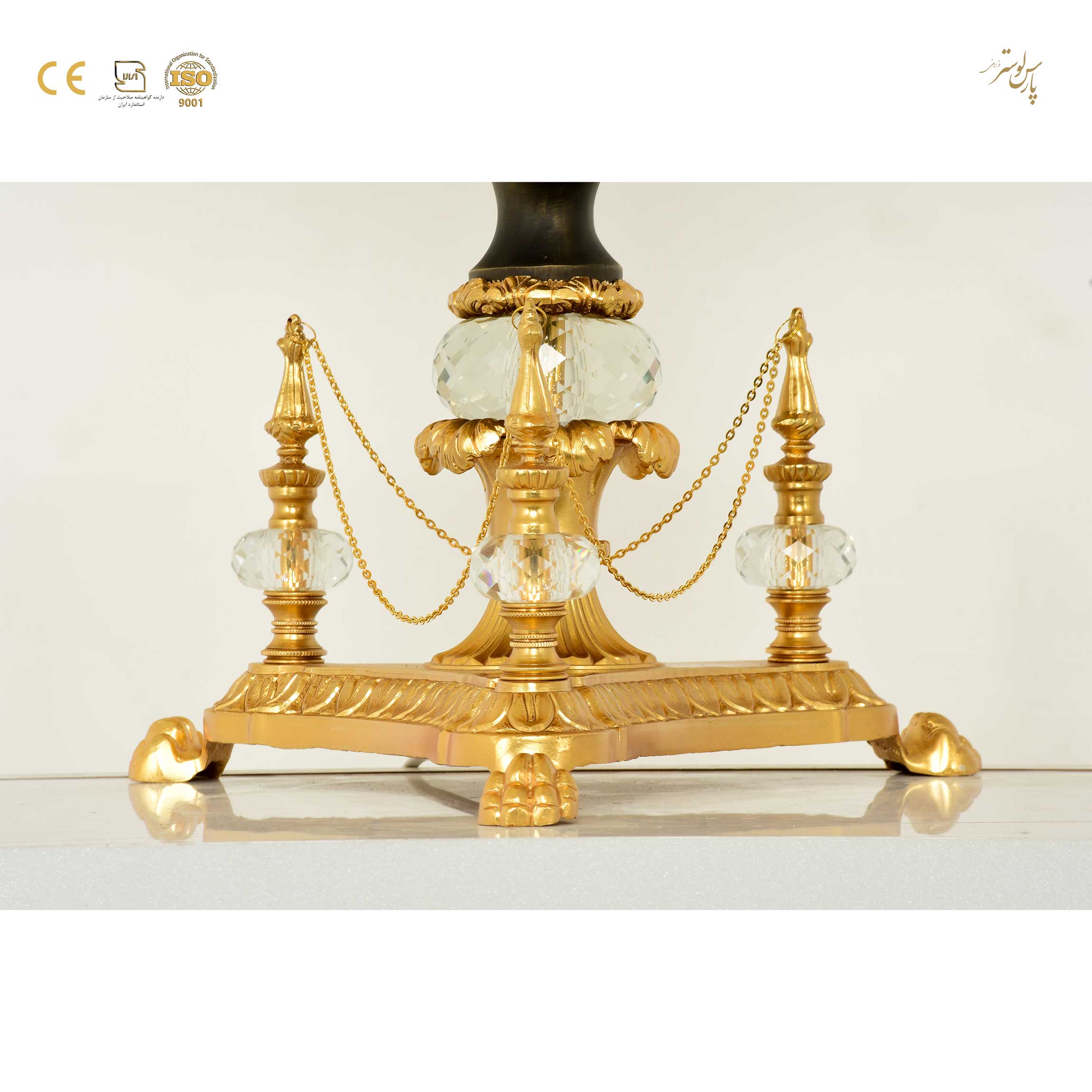 آباژور رومیزی برنزی پارس لوستر کد 920217 آباژور رومیزی برنزی پارس لوستر کد 920217