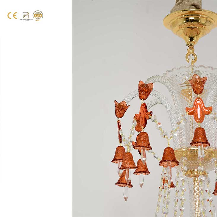 لوستر باکارات سفید پارس لوستر فراهانی کد 6927 لوستر باکارات سفید پارس لوستر فراهانی کد 6927
